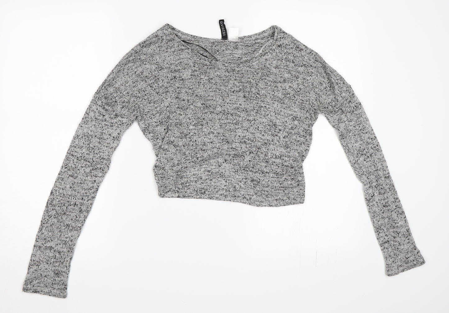 H&M Womens Grey   Cropped T-Shirt Size S