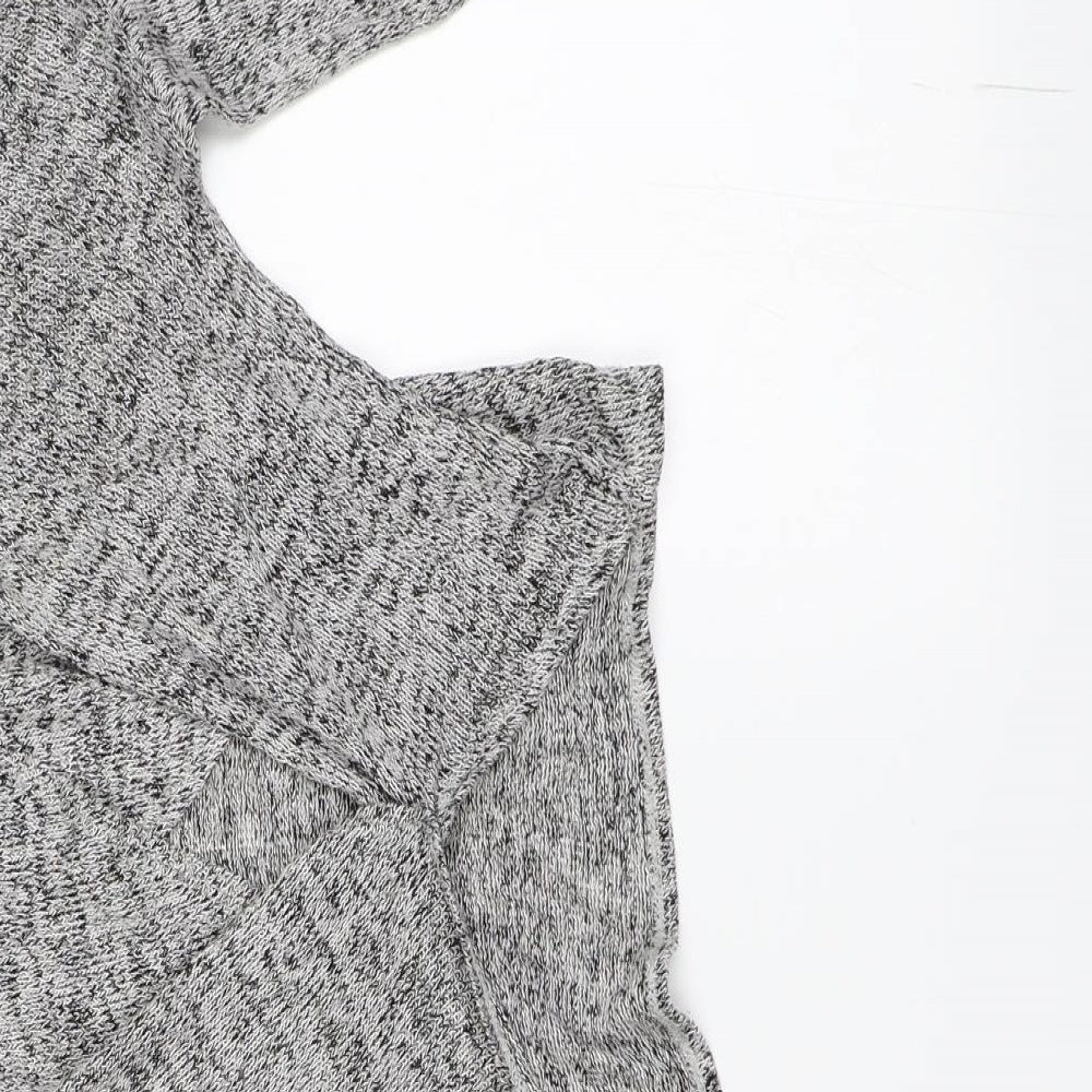 H&M Womens Grey   Cropped T-Shirt Size S