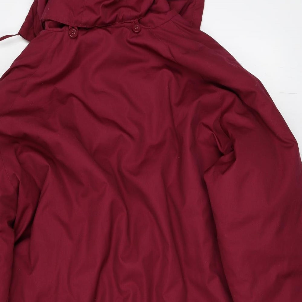 Being Casual Womens Red   Parka Coat Size 34