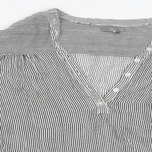 Tex woman Womens Blue Striped  Basic Blouse Size 42