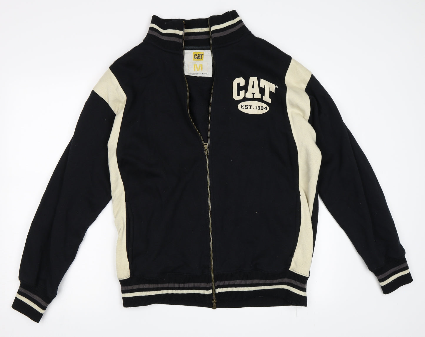 CAT Mens Black   Full Zip Sweatshirt Size M