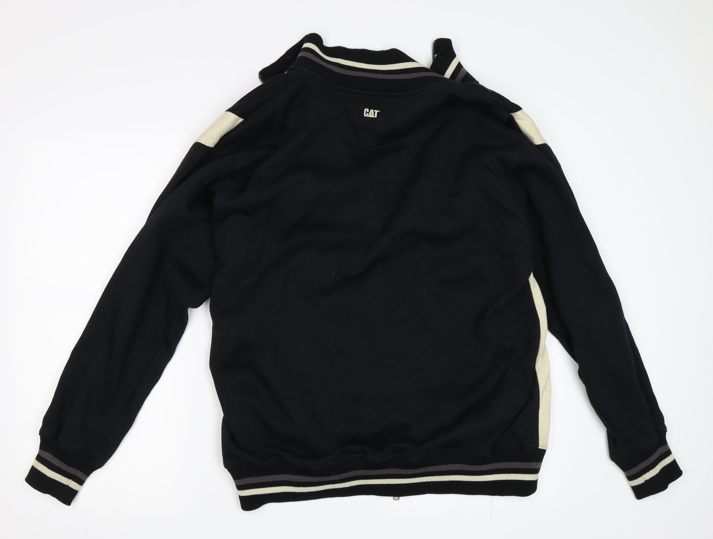 CAT Mens Black   Full Zip Sweatshirt Size M