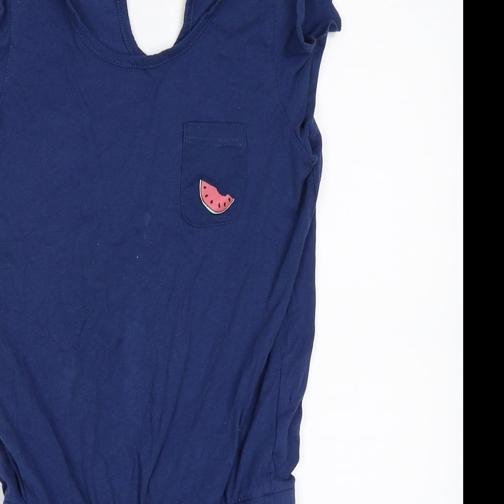 Lily & Dan Girls Blue   Playsuit One-Piece Size 9-10 Years