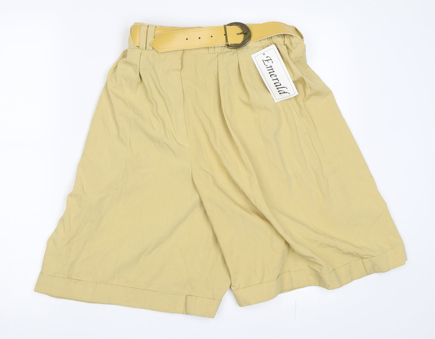 Emerald Womens Yellow   Paperbag Shorts Size 14