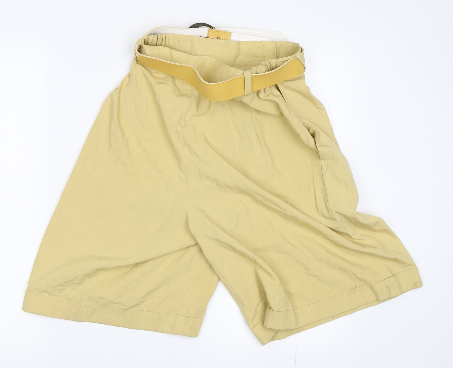 Emerald Womens Yellow   Paperbag Shorts Size 14