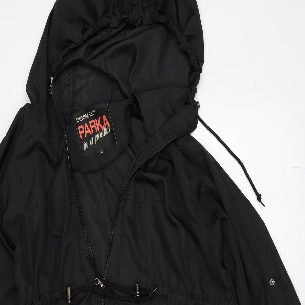 Primark Womens Black   Parka Coat Size L