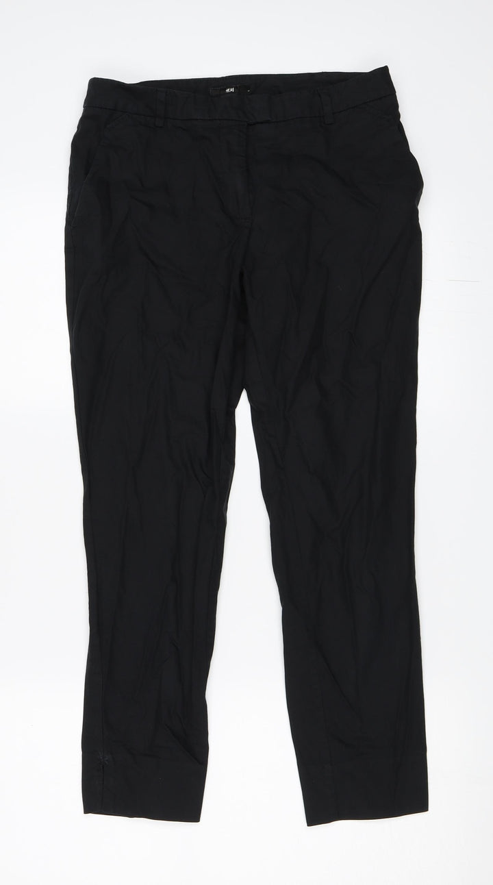 H&M Womens Black   Capri Trousers Size 36 L25 in