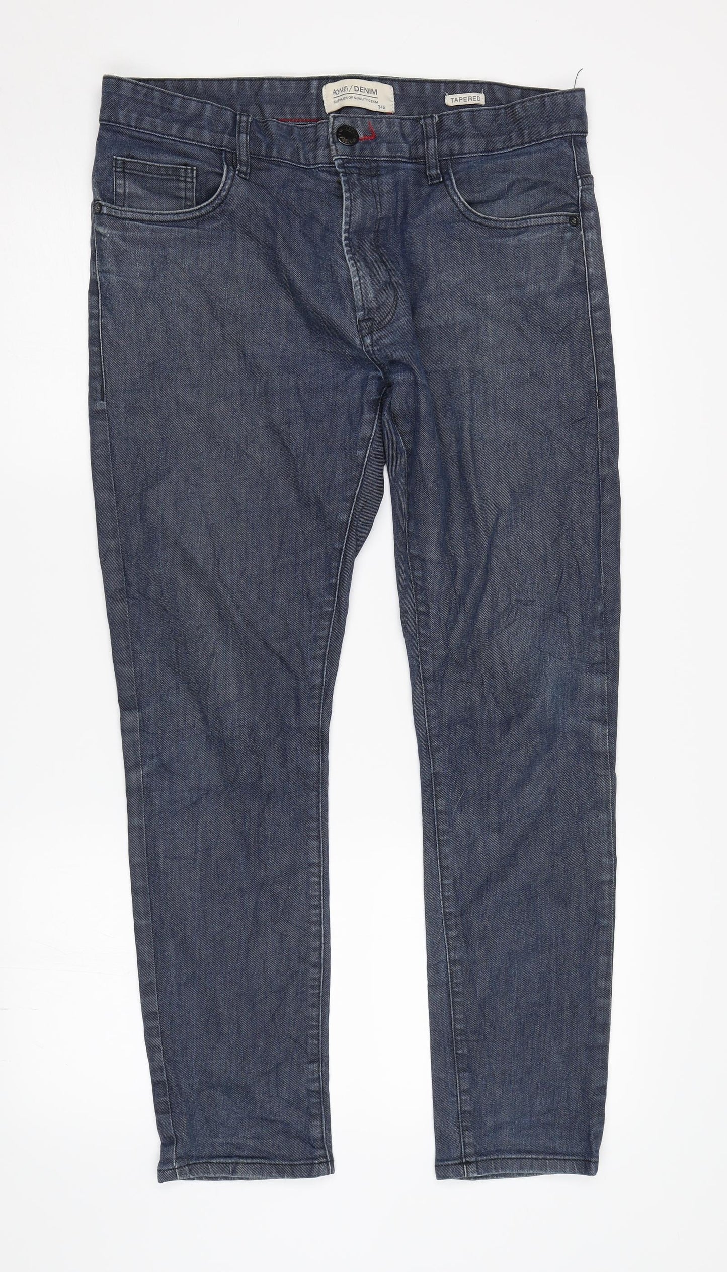 ACW85 Mens Blue  Denim Straight Jeans Size 34 in L28 in