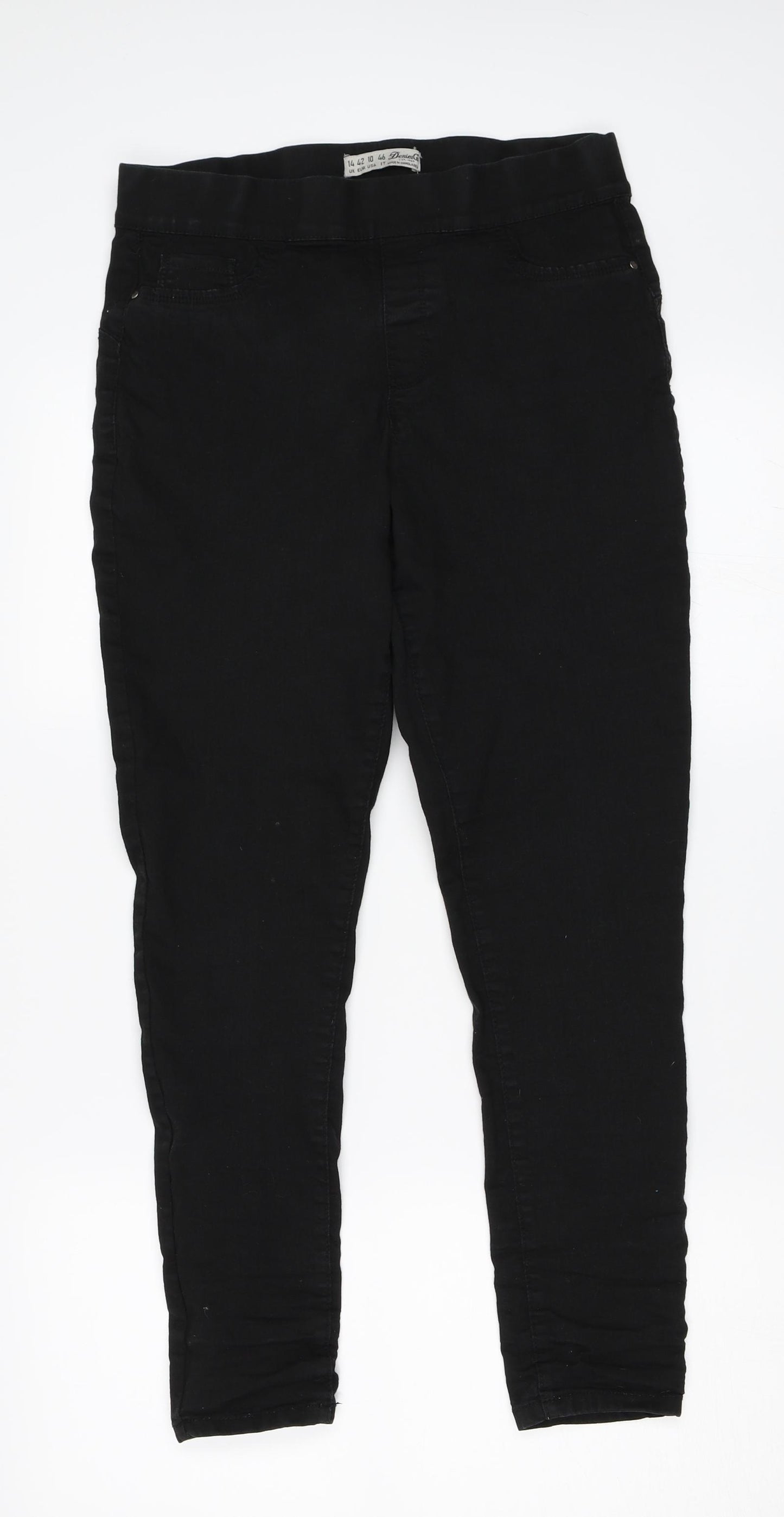 Primark Womens Black  Denim Jegging Jeans Size 14 L27 in