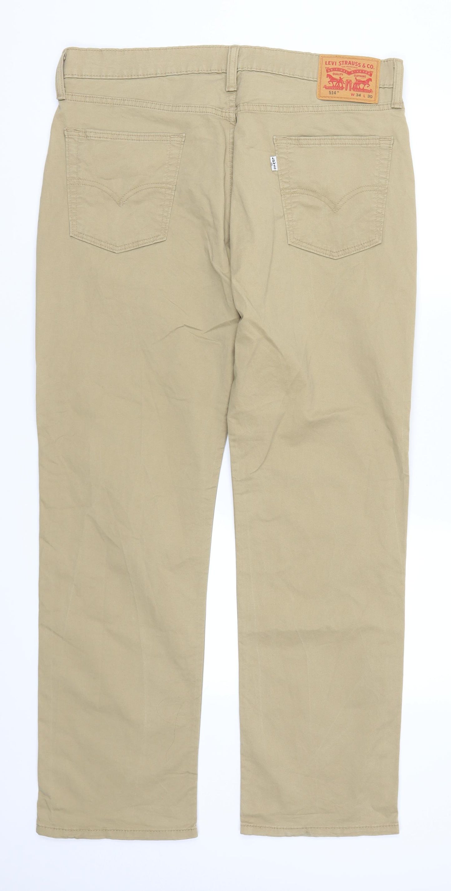 Levi Strauss & Co. Mens Beige   Trousers  Size 34 L30 in