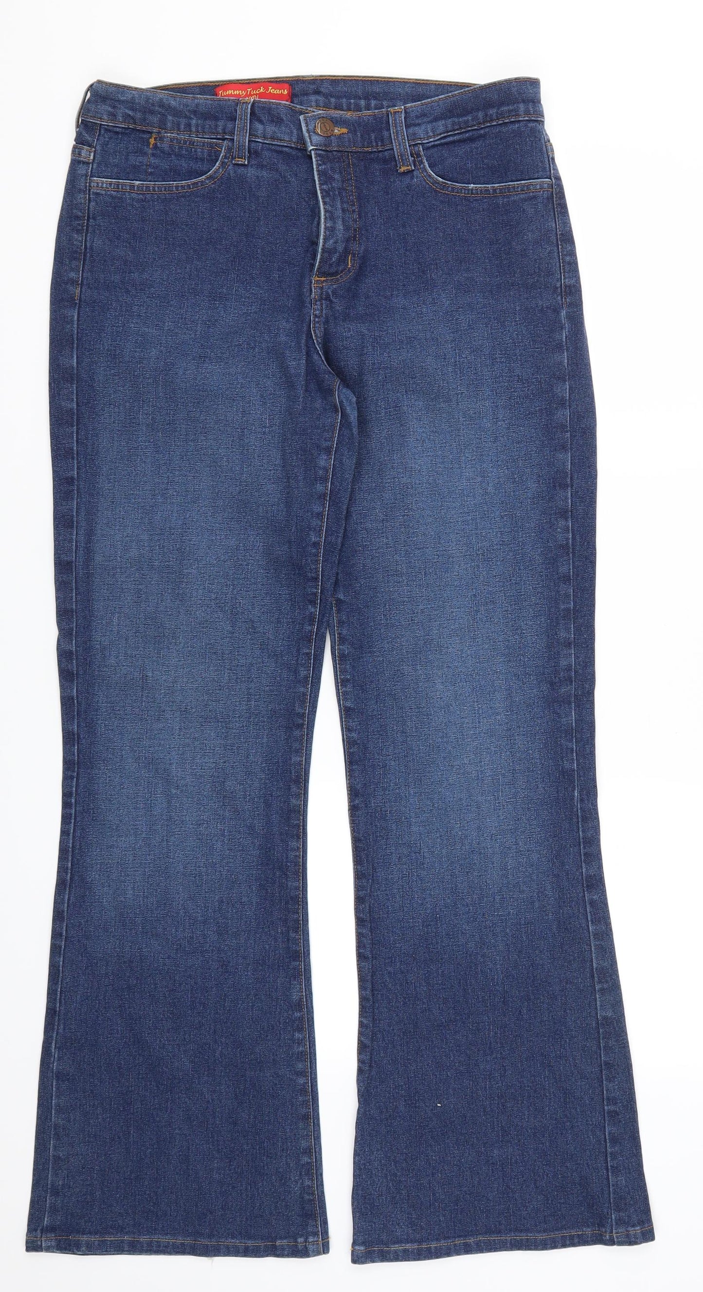 NYJD Womens Blue  Denim Bootcut Jeans Size 10 L30 in