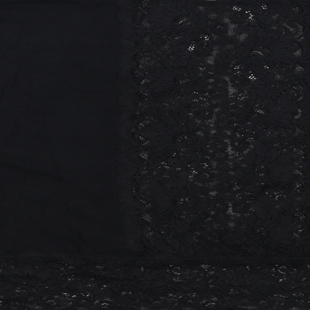 Postcard Womens Black  Lace Basic T-Shirt Size S