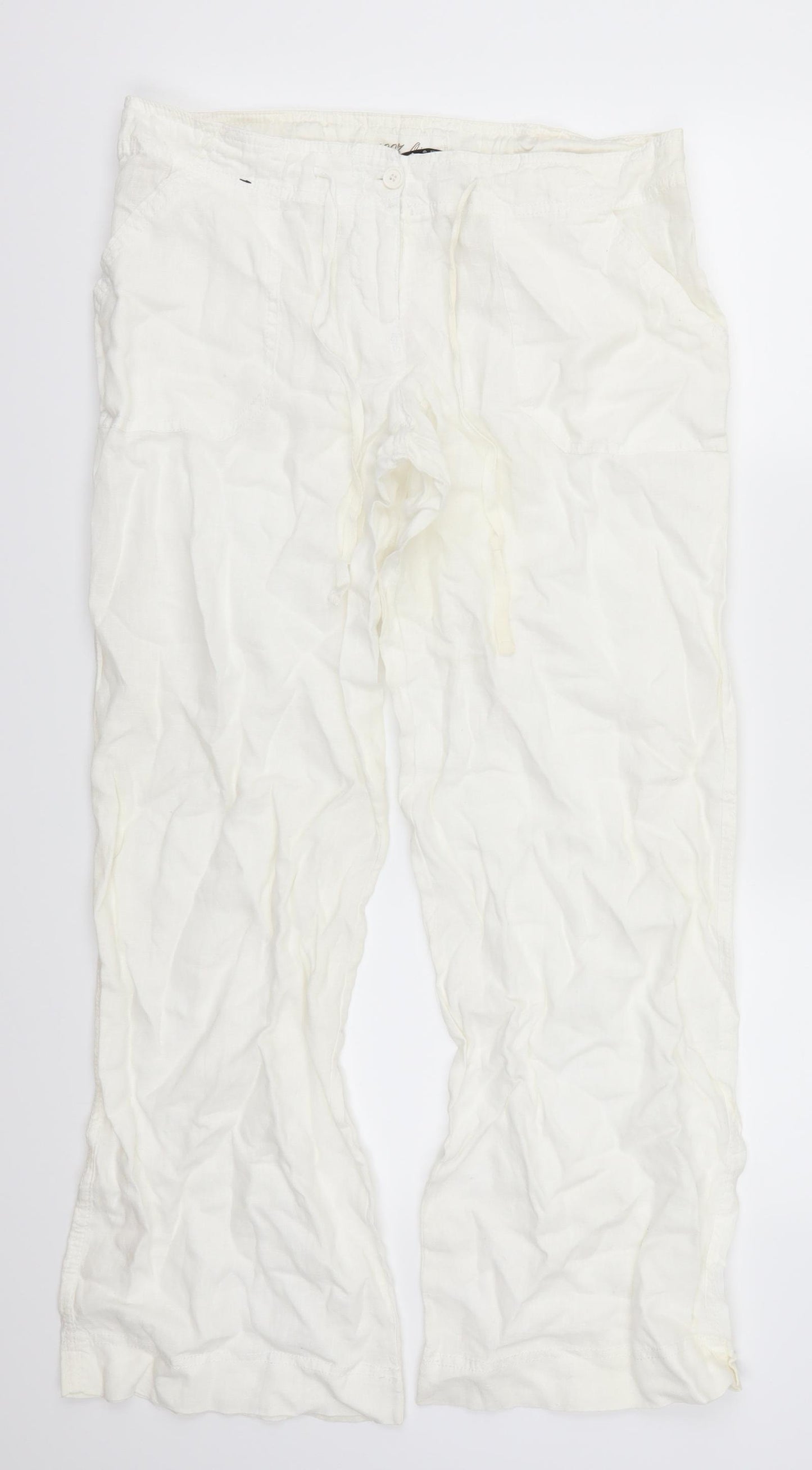 Atmosphere Womens White   Trousers  Size 12 L30 in