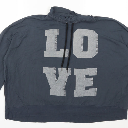 Postcard Womens Blue   Pullover Sweatshirt Size S  - Love