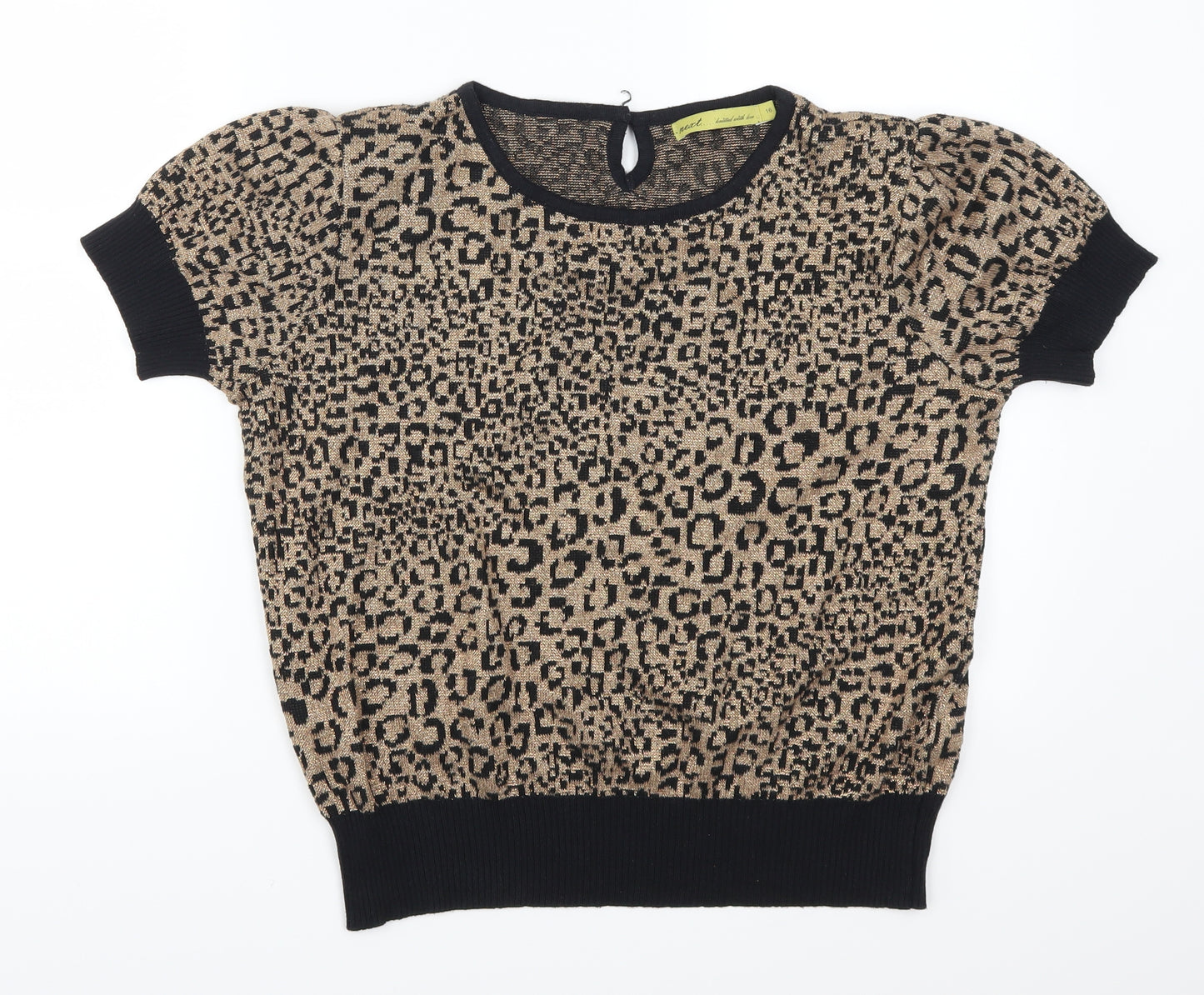 NEXT Womens Brown Animal Print  Pullover Jumper Size 16