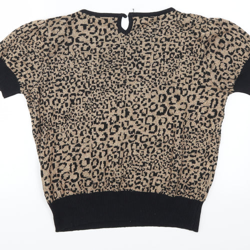 NEXT Womens Brown Animal Print  Pullover Jumper Size 16