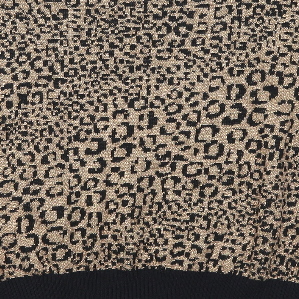 NEXT Womens Brown Animal Print  Pullover Jumper Size 16