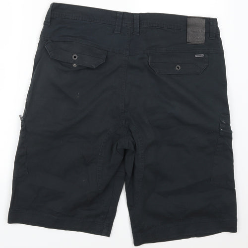 Voi Jeas=ns Mens Black   Cargo Shorts Size 34