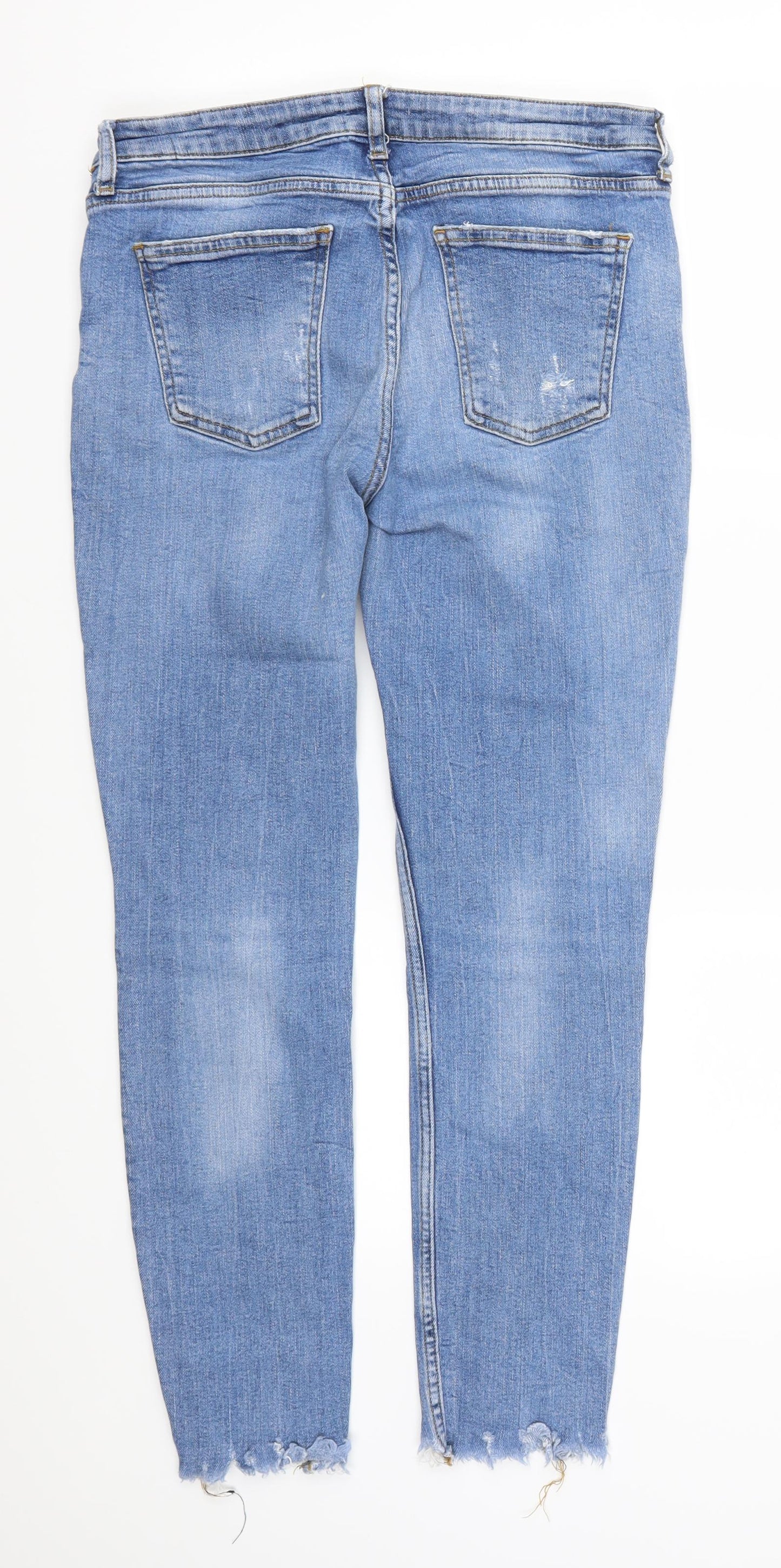 Zara Womens Blue  Denim Skinny Jeans Size 12 L27 in