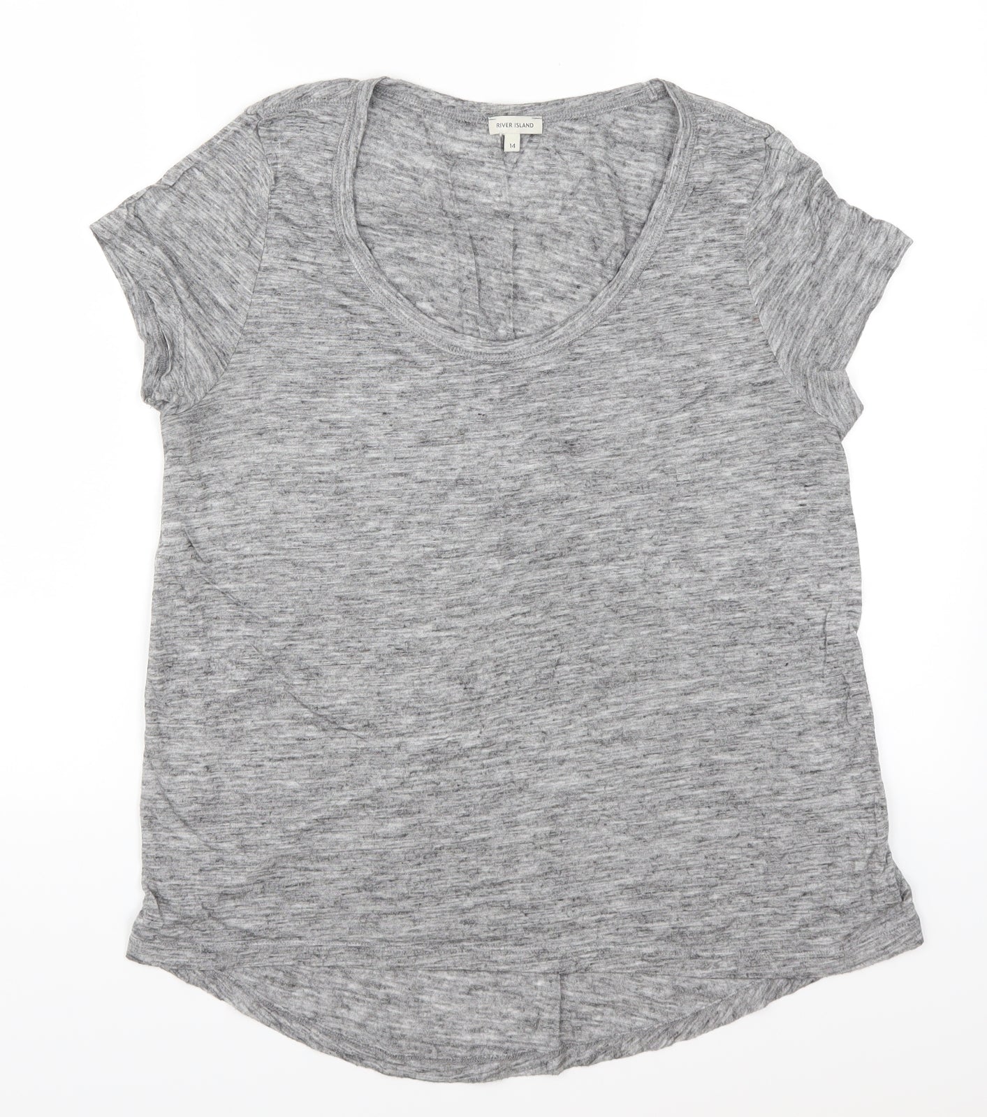 River Island Womens Grey   Basic T-Shirt Size 14