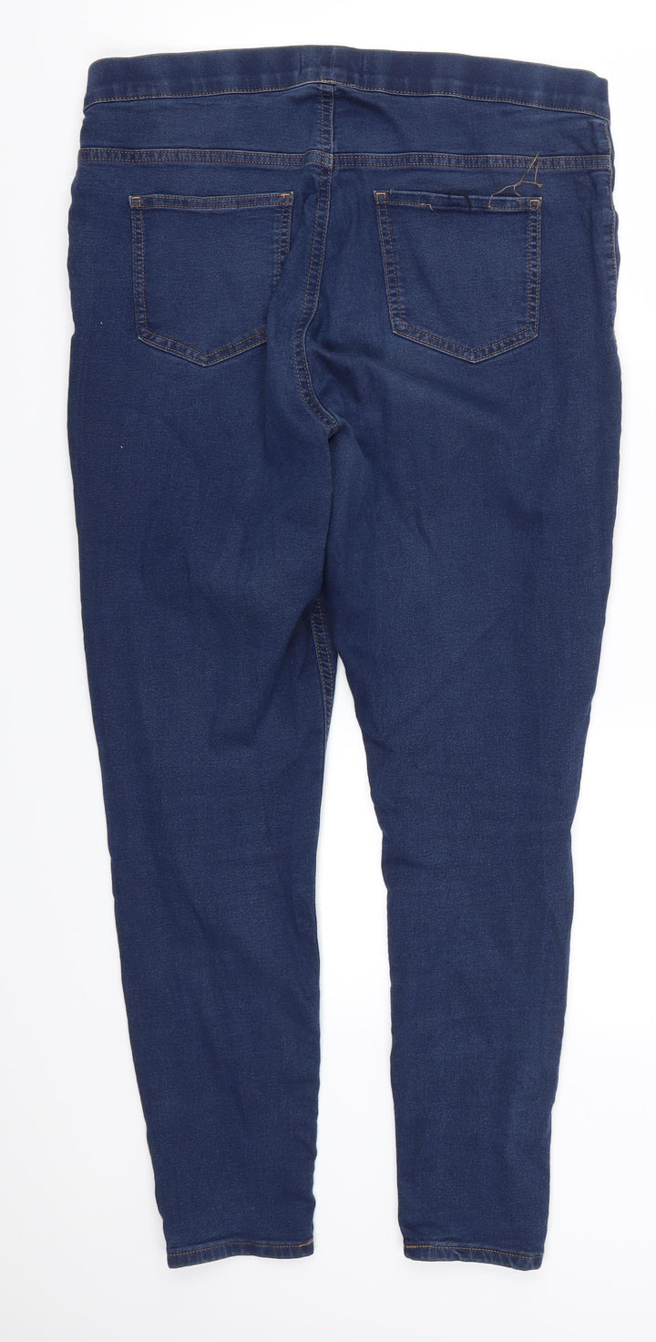 Preworn Womens Blue  Denim Jegging Jeans Size 34 in L27 in