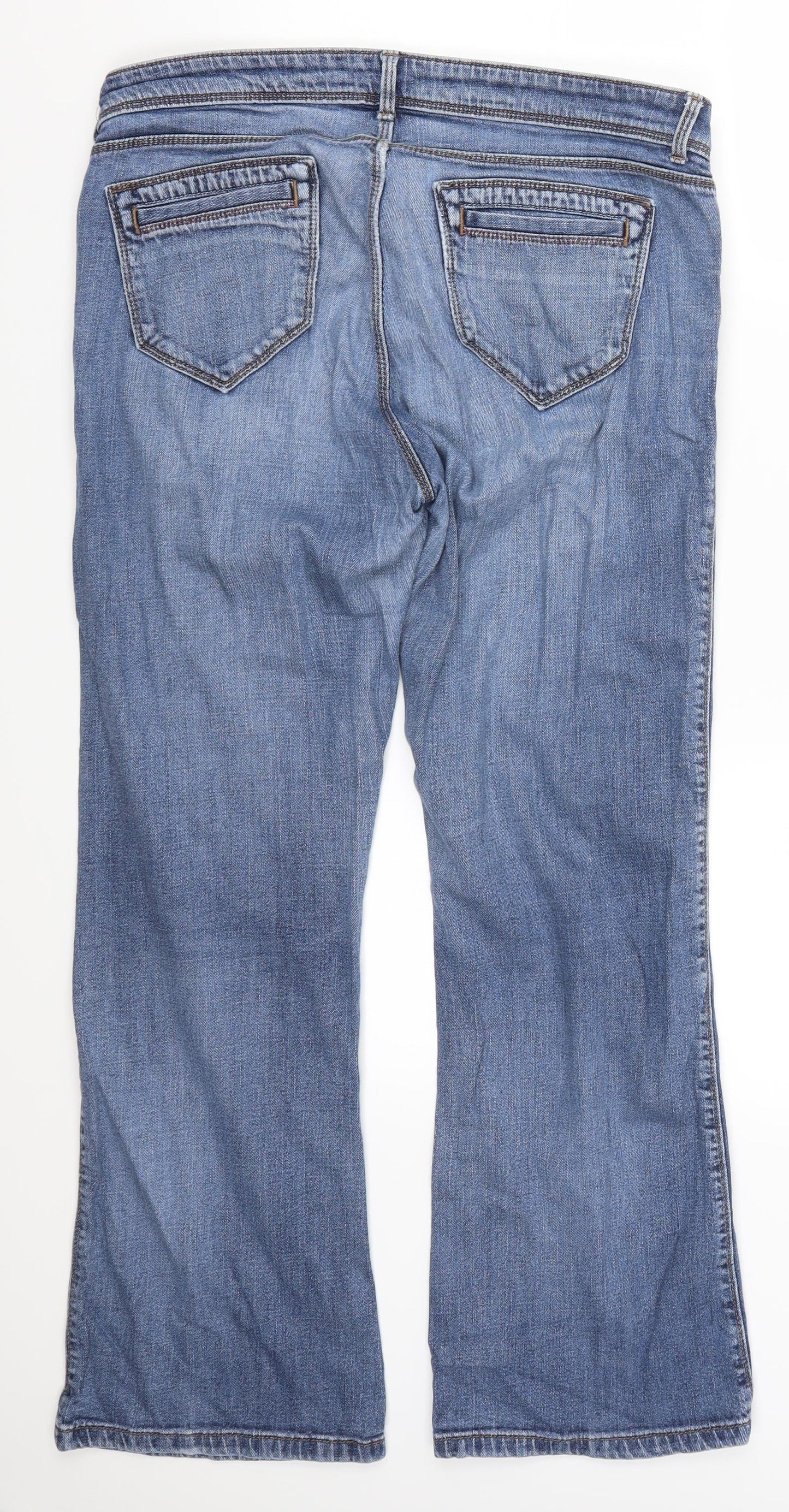 Marks and Spencer Womens Blue  Denim Straight Jeans Size 14 L28.5 in