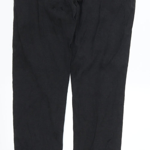 Preworn Womens Black Floral  Trousers  Size M L29 in