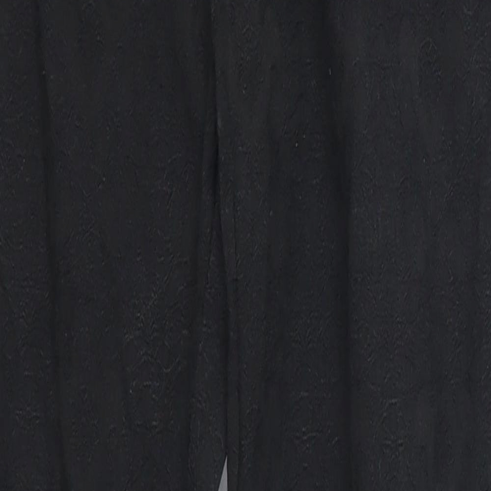 Preworn Womens Black Floral  Trousers  Size M L29 in