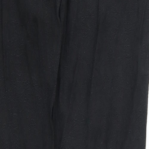 Preworn Womens Black Floral  Trousers  Size M L29 in
