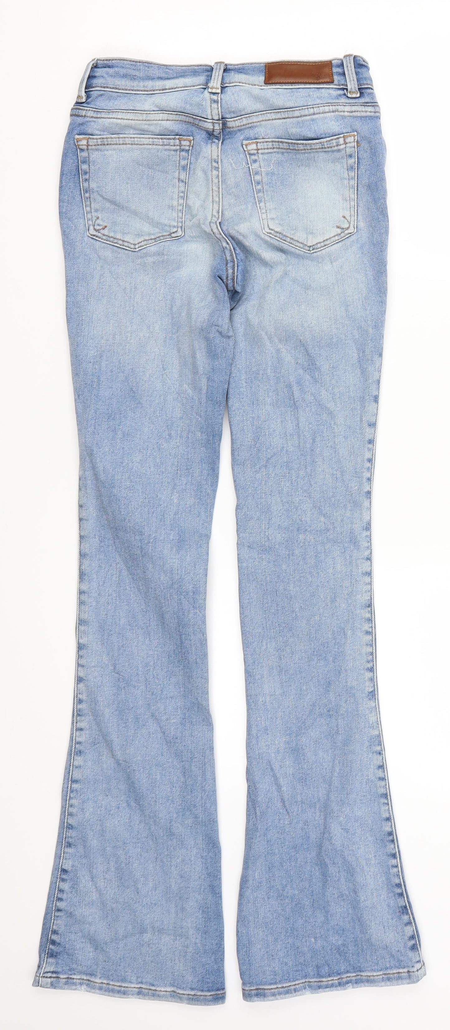 Never Denim Womens Blue  Denim Flared Jeans Size XS L31 in