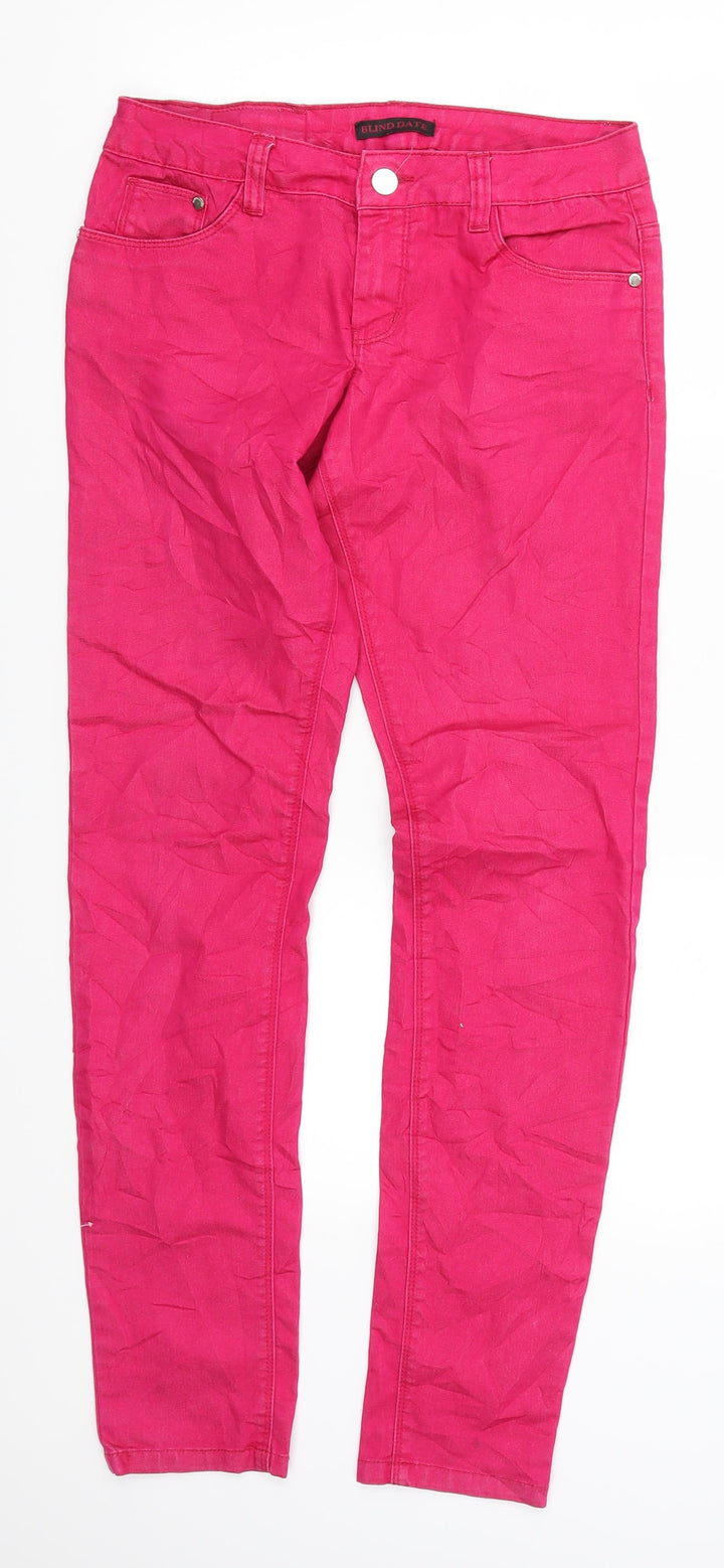 Blind Date Womens Pink Denim Skinny Jeans Size 27 L32 in - Unicorn