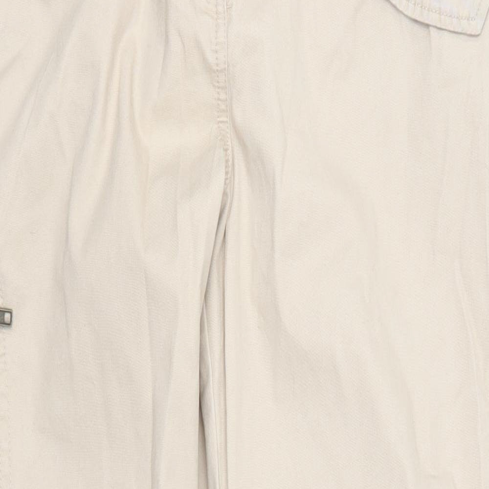 Red Herring Womens Beige   Cargo Trousers Size 12 L29 in