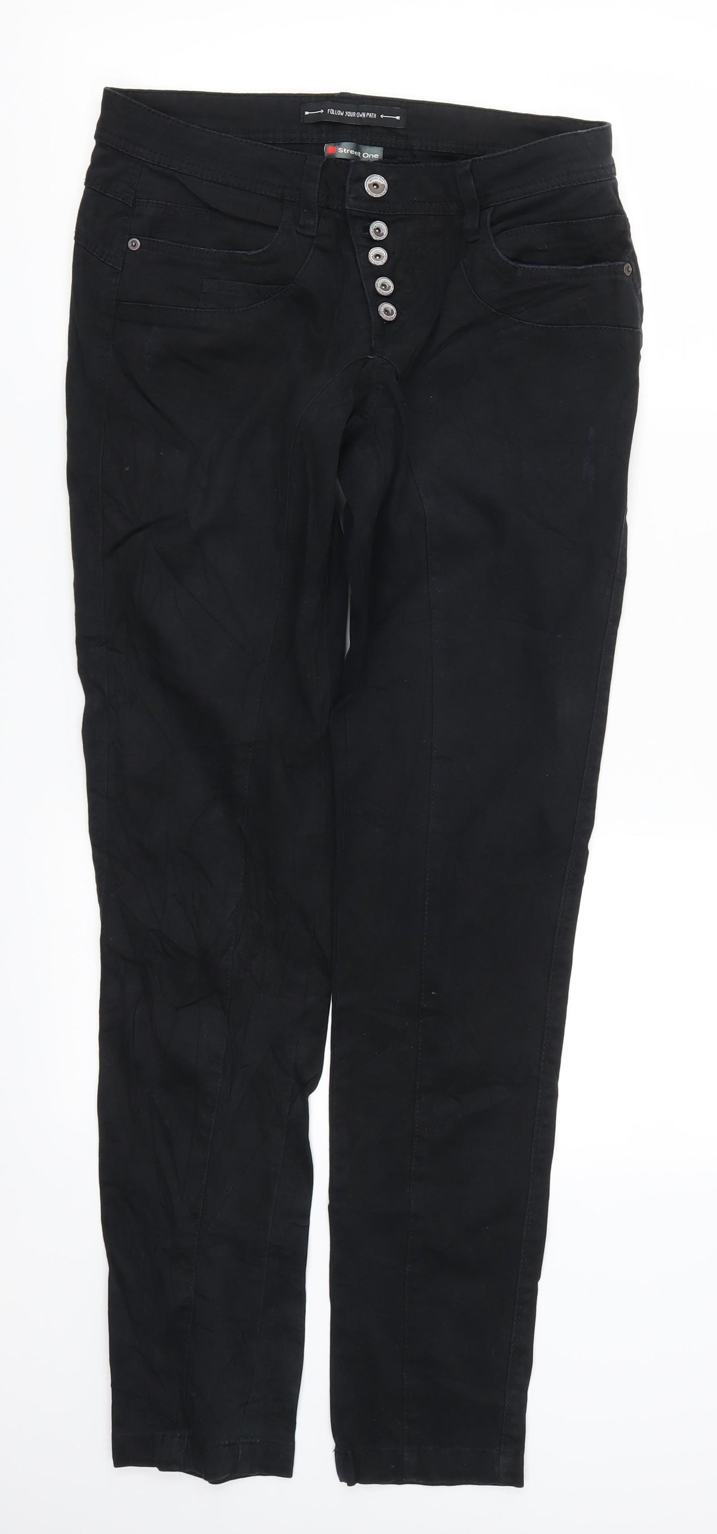 Street One Mens Black   Trousers  Size 30 L32 in