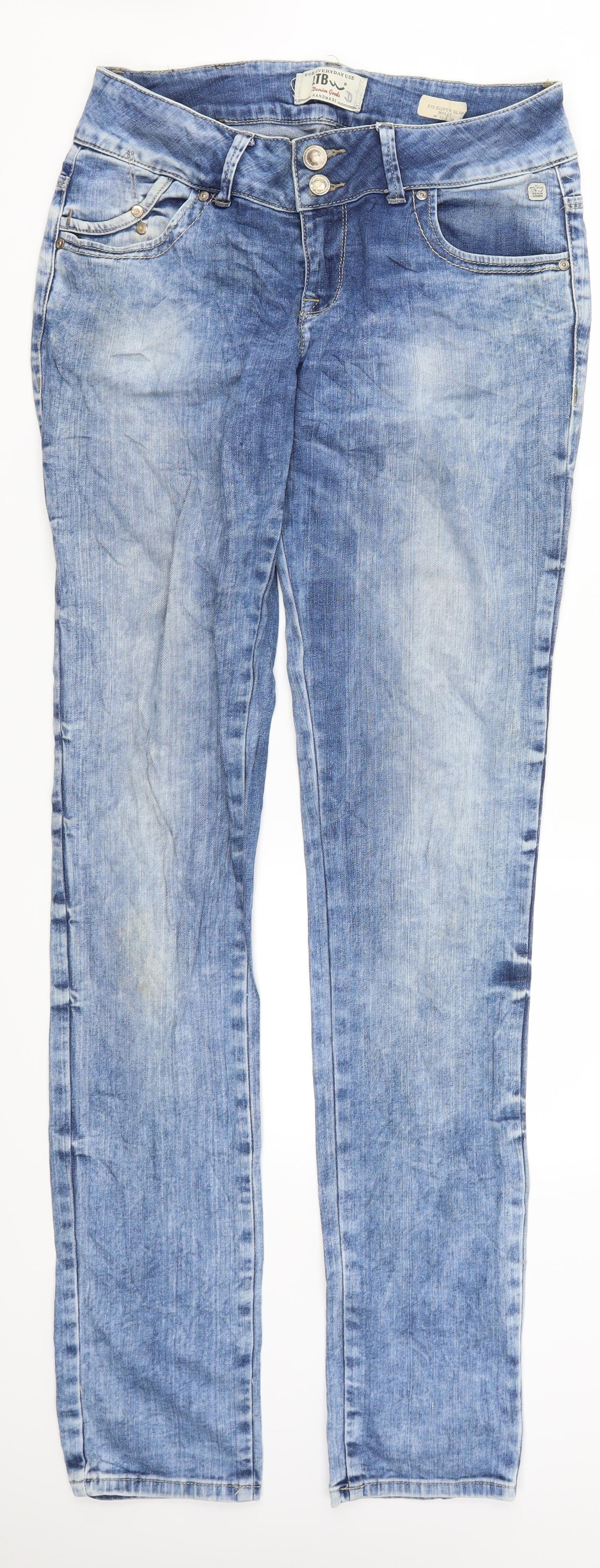 LTB Womens Blue  Denim Straight Jeans Size 30 in L36 in - Acid Wash