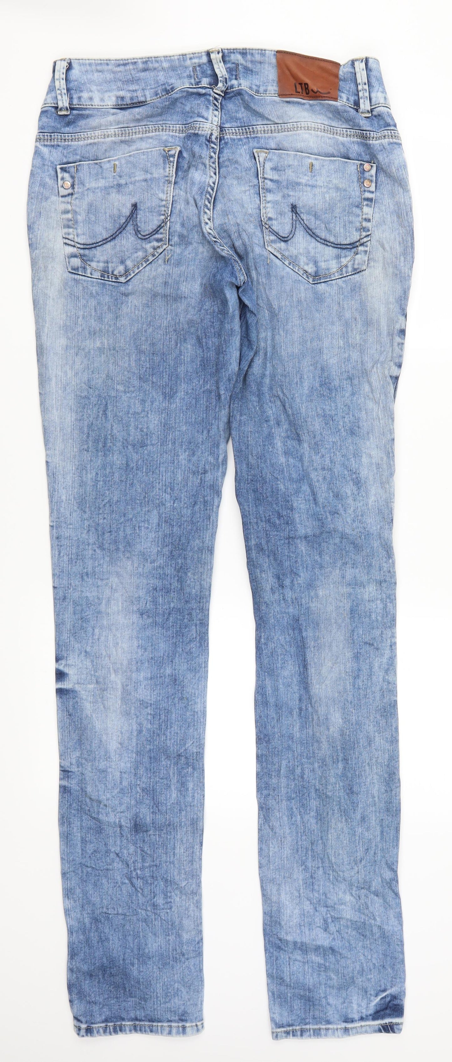 LTB Womens Blue  Denim Straight Jeans Size 30 in L36 in - Acid Wash