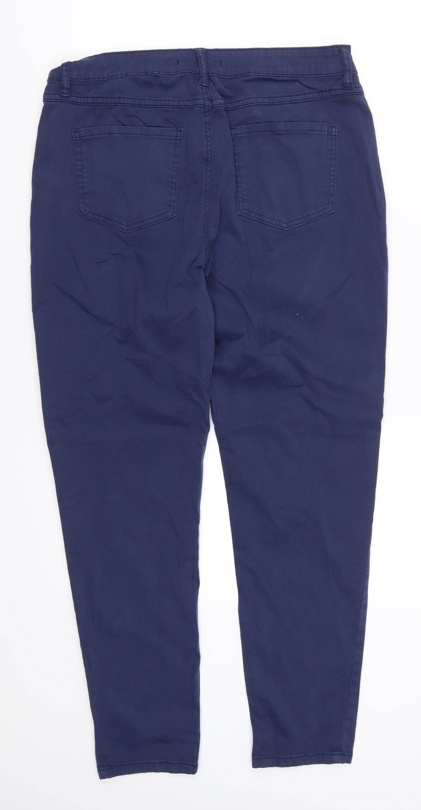Marks and Spencer Womens Blue   Chino Trousers Size 32 in L28 in