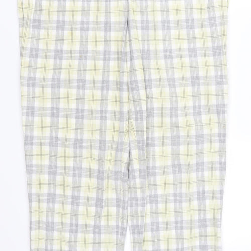 Zefrees Womens Yellow Check  Trousers  Size 14 L20 in