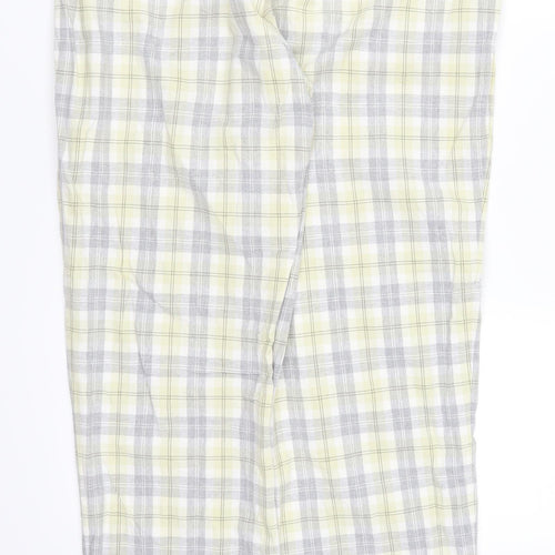Zefrees Womens Yellow Check  Trousers  Size 14 L20 in