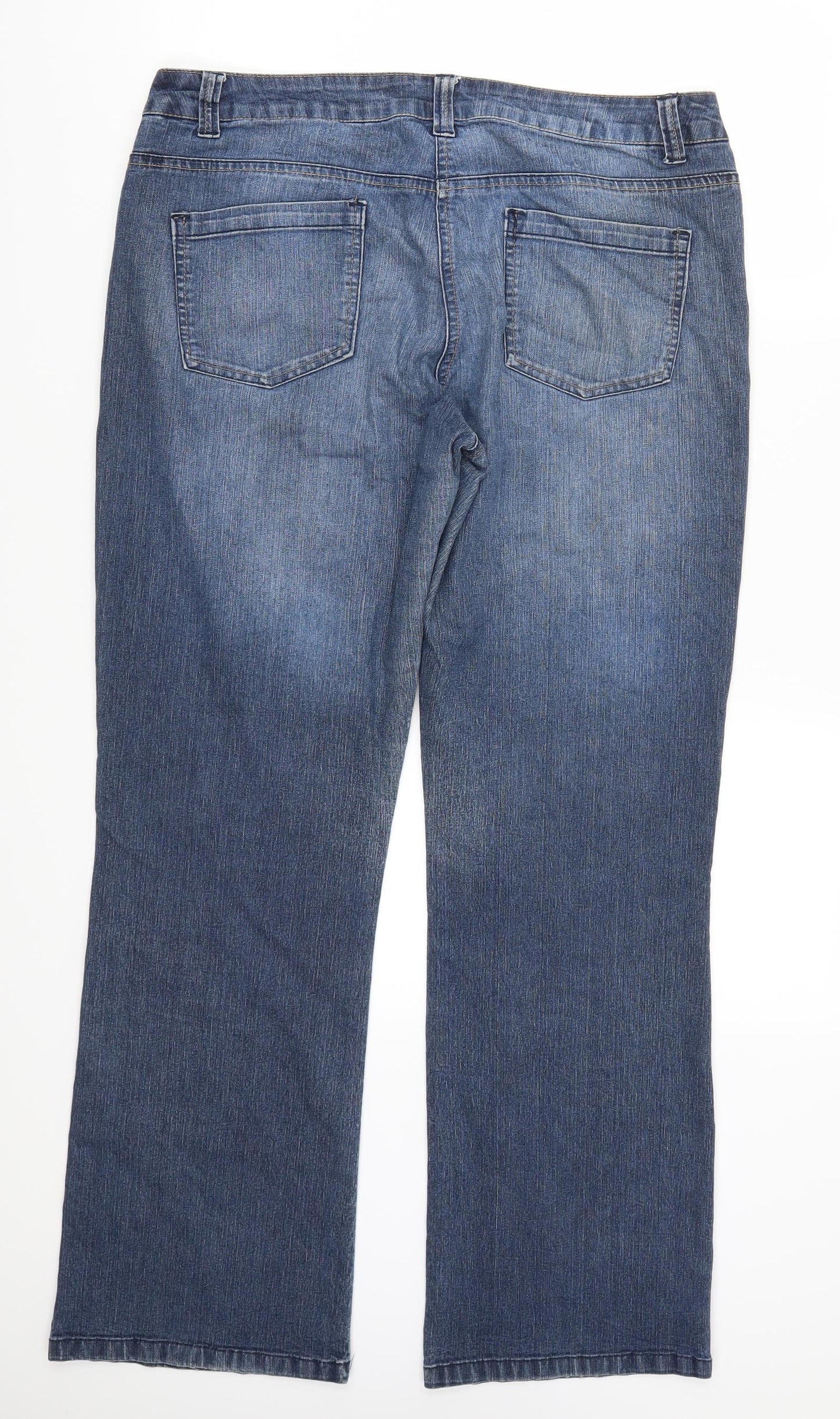 Cherokee Womens Blue  Denim Straight Jeans Size 14 L30 in