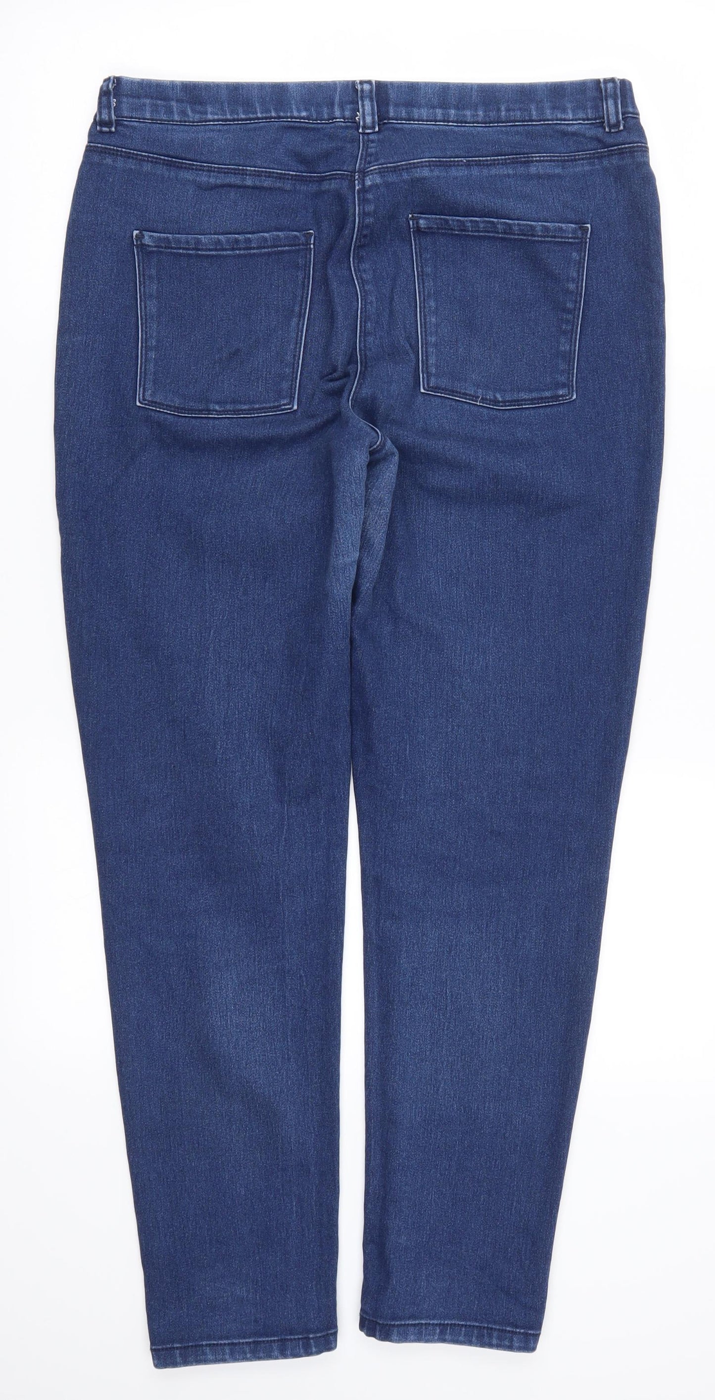 M&Co Womens Blue  Denim Jegging Jeans Size 14 L28 in