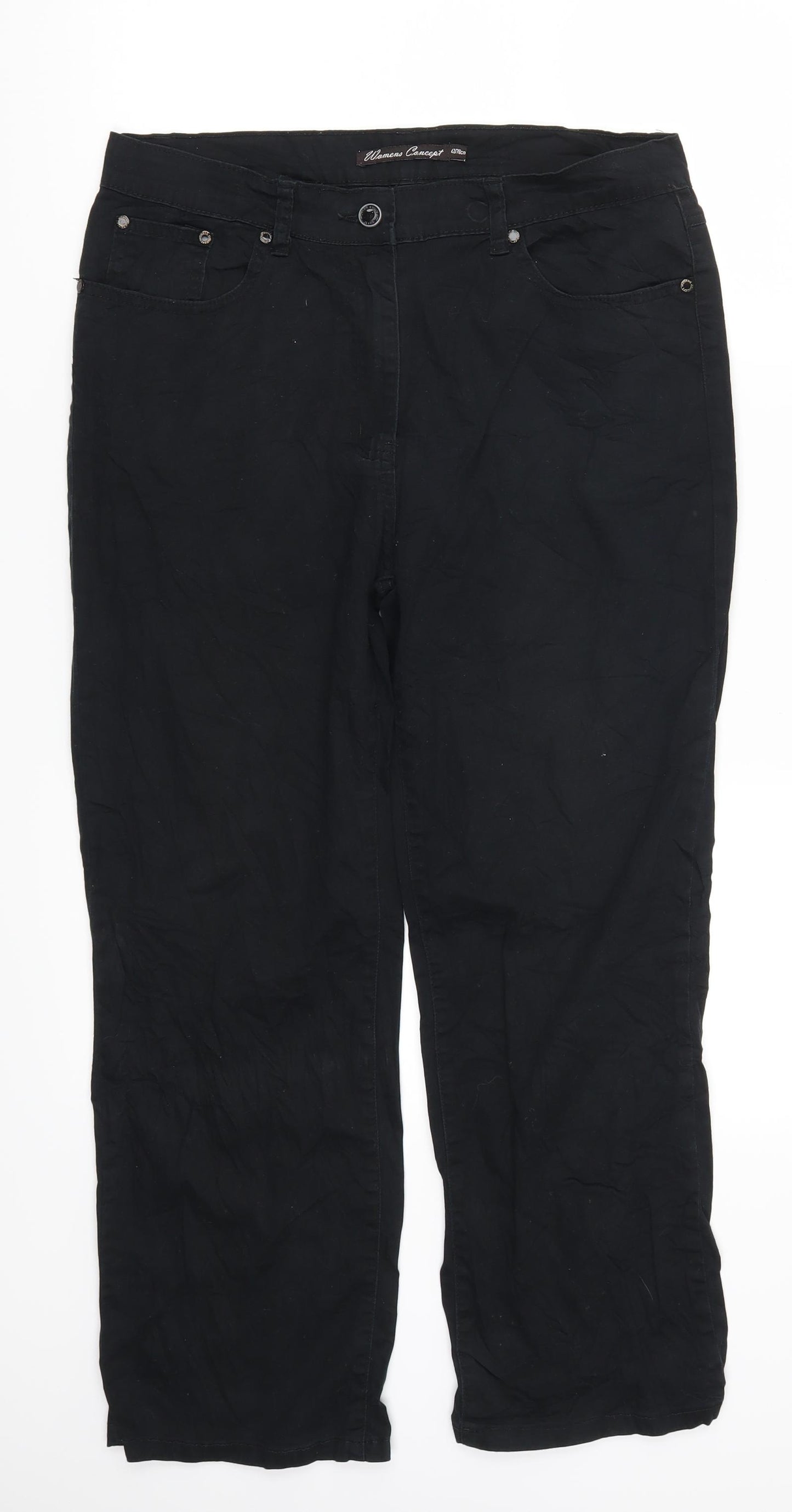 Womens Concept Womens Black   Cargo Trousers Size 33 in L25 in