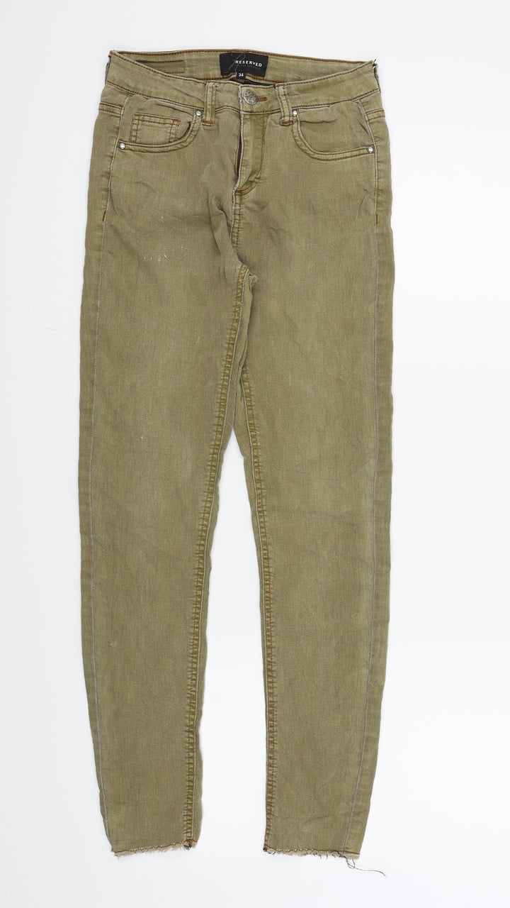 RESERVED Womens Brown Skinny Jeans Size 34 L26 in