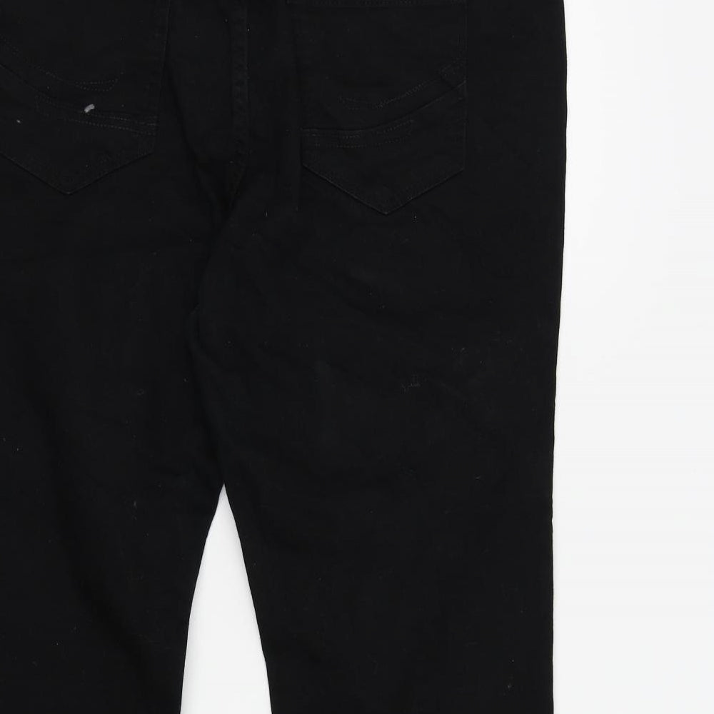 Triangle Womens Black Houndstooth  Straight Jeans Size 18 L20.5 in