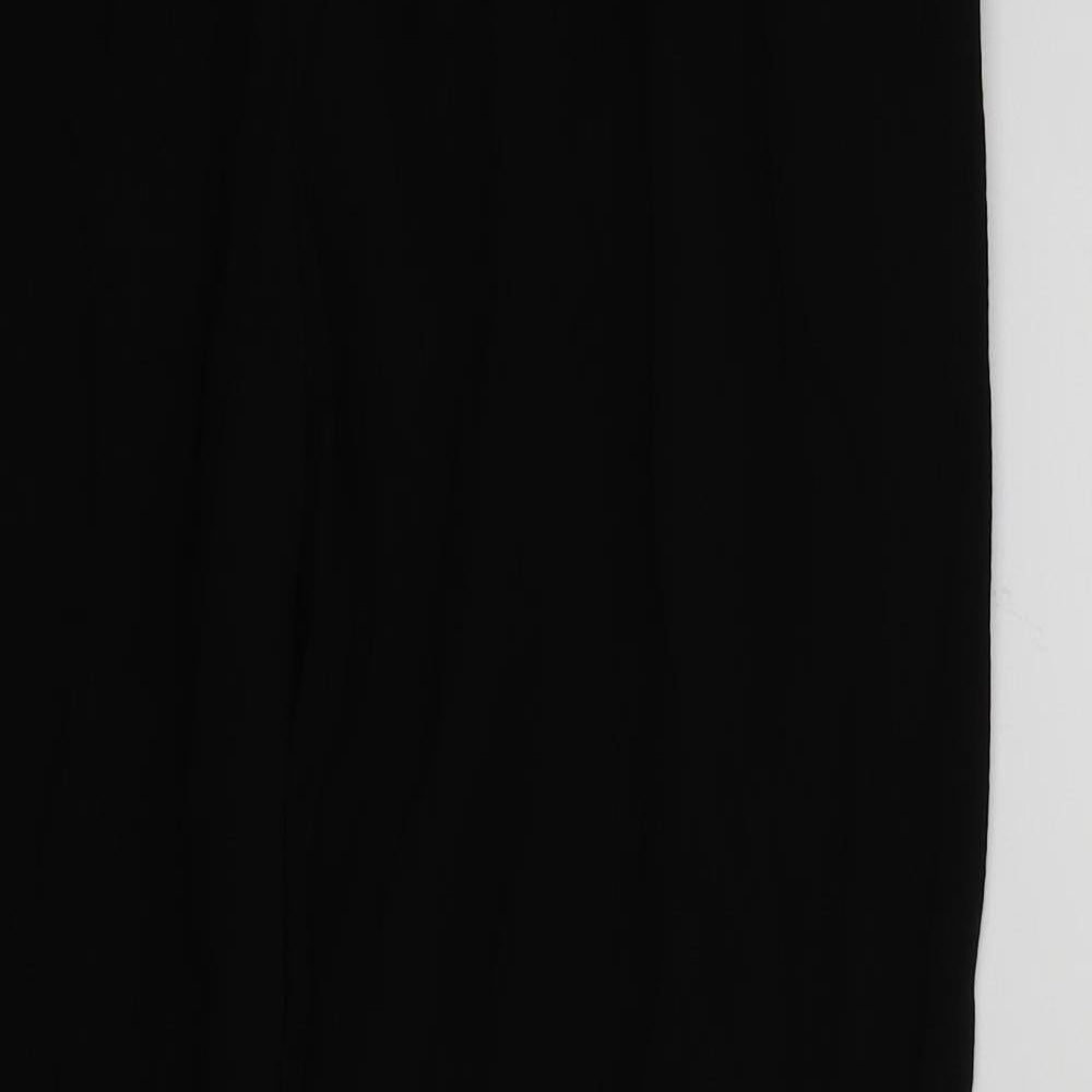 Papaya Womens Black   Trousers  Size 12 L26 in