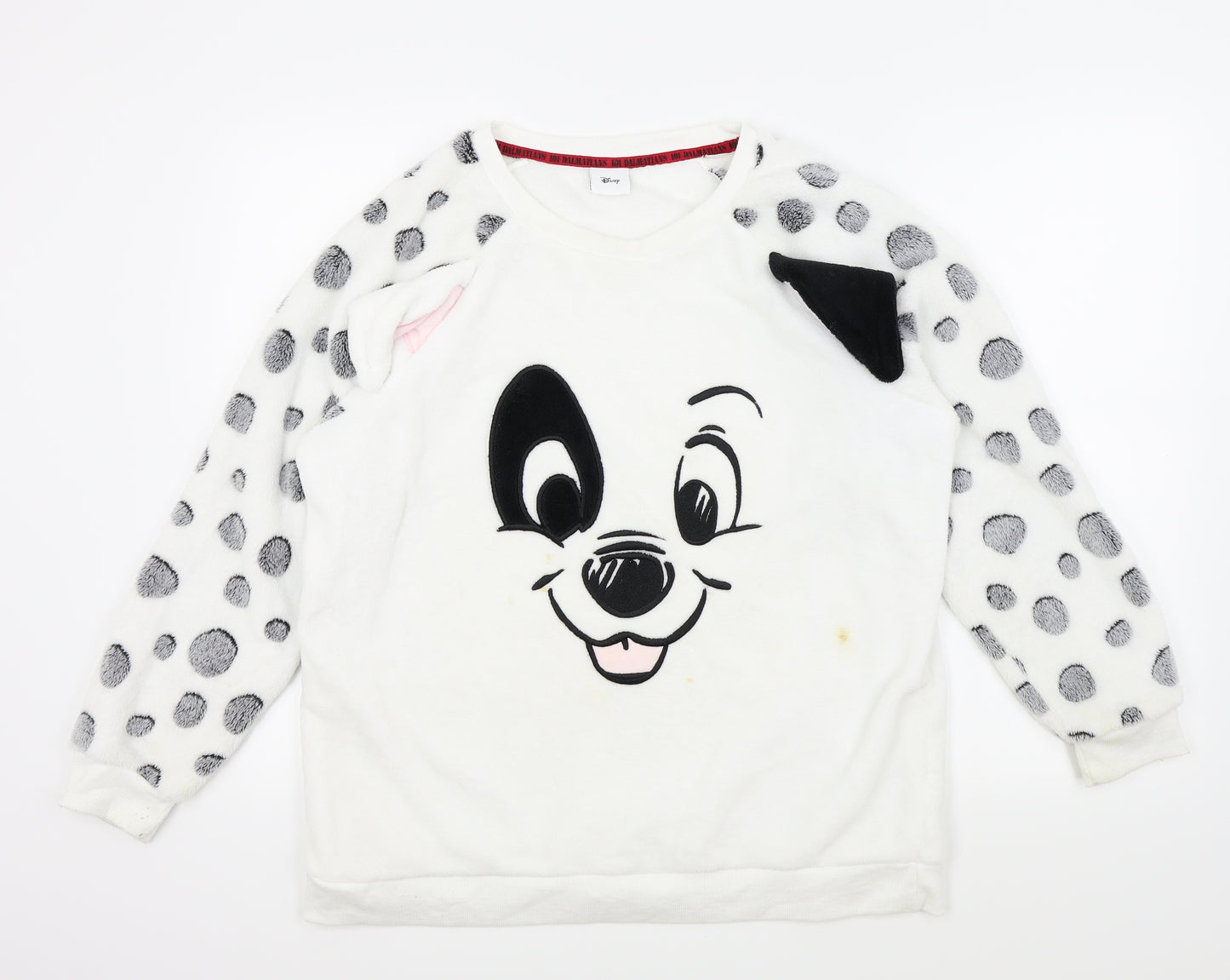 LOVE TO LOUNGE Womens White   Pullover Jumper Size 16  - Disney Dalmations
