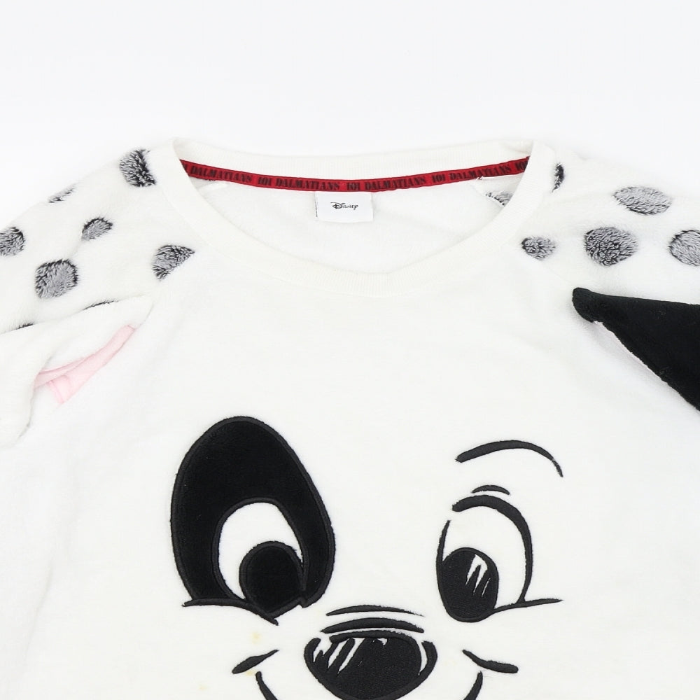 LOVE TO LOUNGE Womens White   Pullover Jumper Size 16  - Disney Dalmations