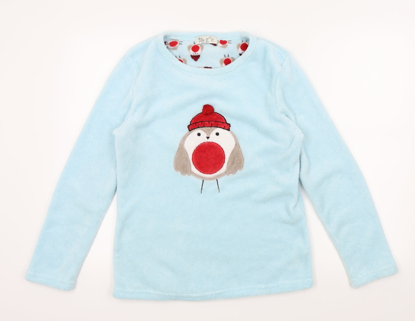 TU Womens Blue   Pullover Jumper Size 10  - ROBBIN CHRISTMAS