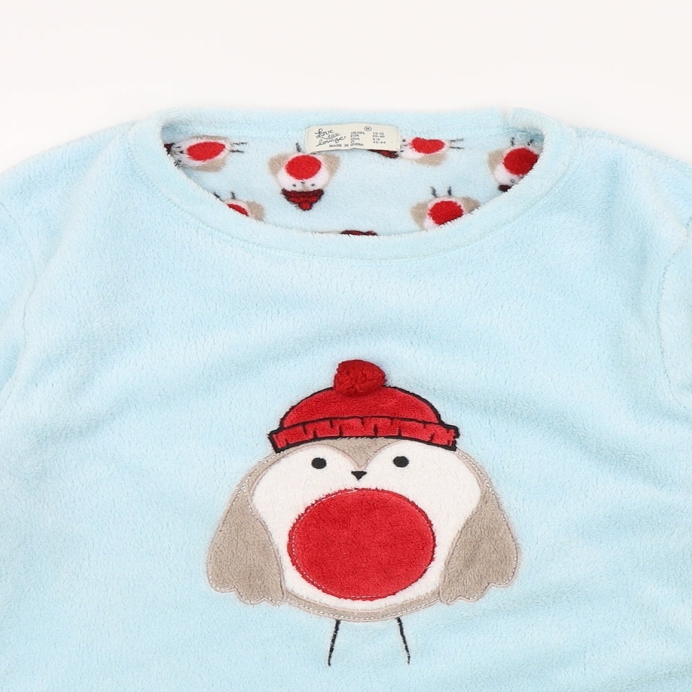 TU Womens Blue   Pullover Jumper Size 10  - ROBBIN CHRISTMAS
