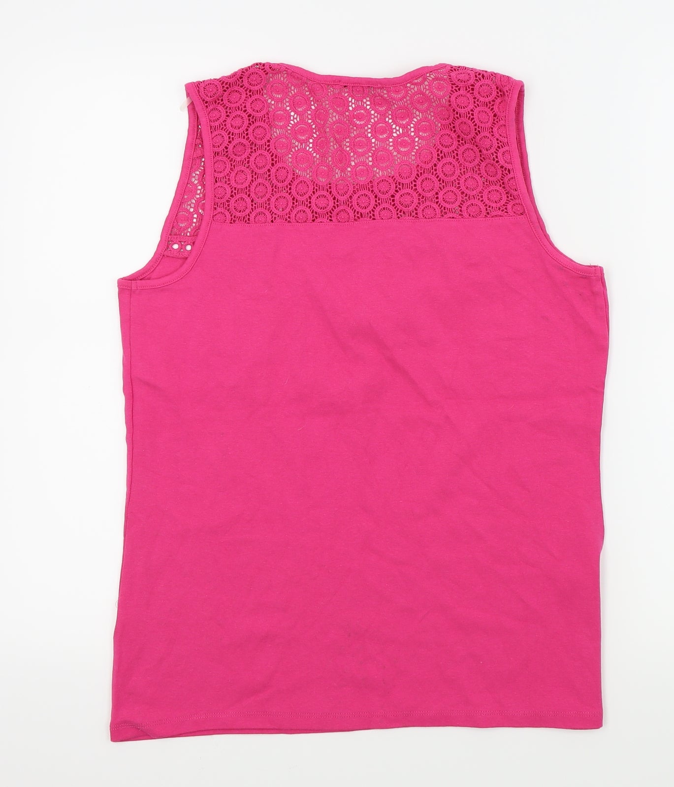TU Womens Pink   Basic T-Shirt Size 16  - LACE TOP