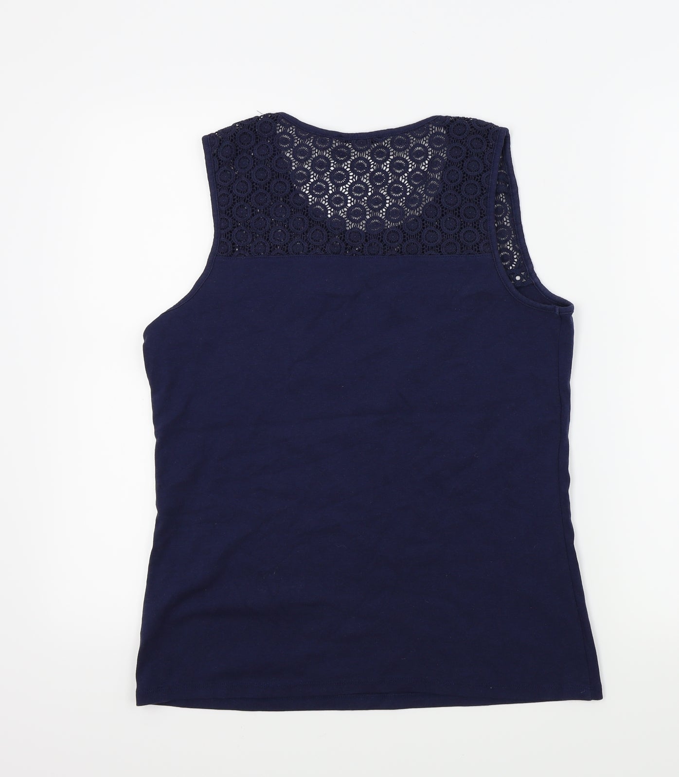 TU Womens Blue   Basic T-Shirt Size 16  - LACE TOP
